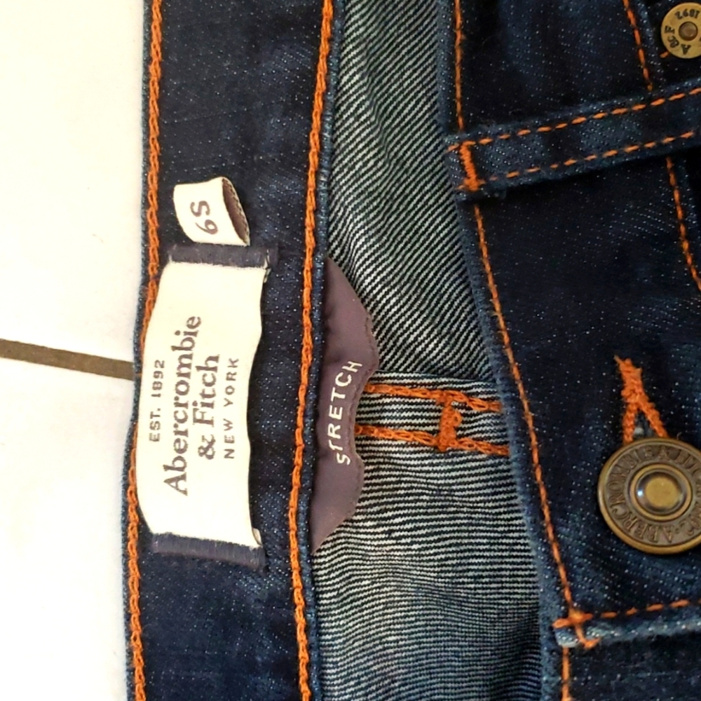 ABERCROMBIE &FITCH DENIM JEANS SIZE 6S - Picture 4 of 5